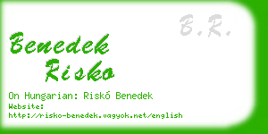 benedek risko business card