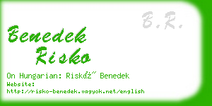 benedek risko business card